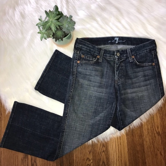 7 FOR ALL MANKIND | Cropped Denim Jeans 7FAM Size 25 / 2 - Picture 3 of 6